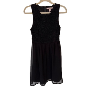 Forever 21 Black Lace and Beaded Sleeveless dress SZ. Small